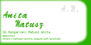 anita matusz business card